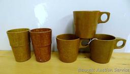 Three US Military field coffee cups are made of melamine or melmac by Halsy. Vietnam era dates 1961,