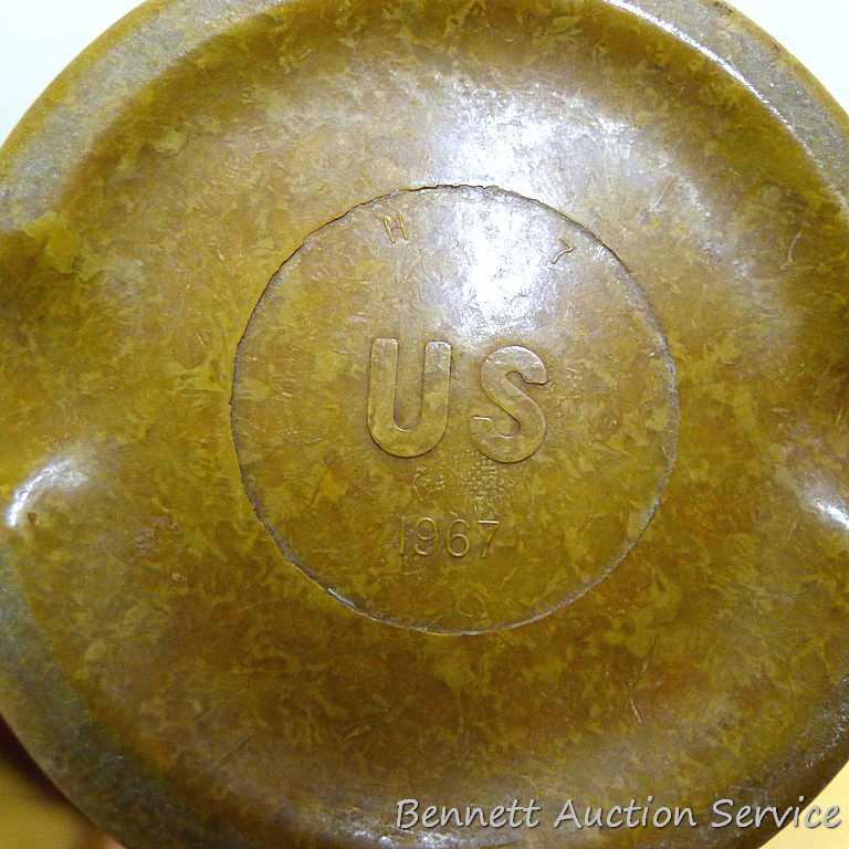 Three US Military field coffee cups are made of melamine or melmac by Halsy. Vietnam era dates 1961,