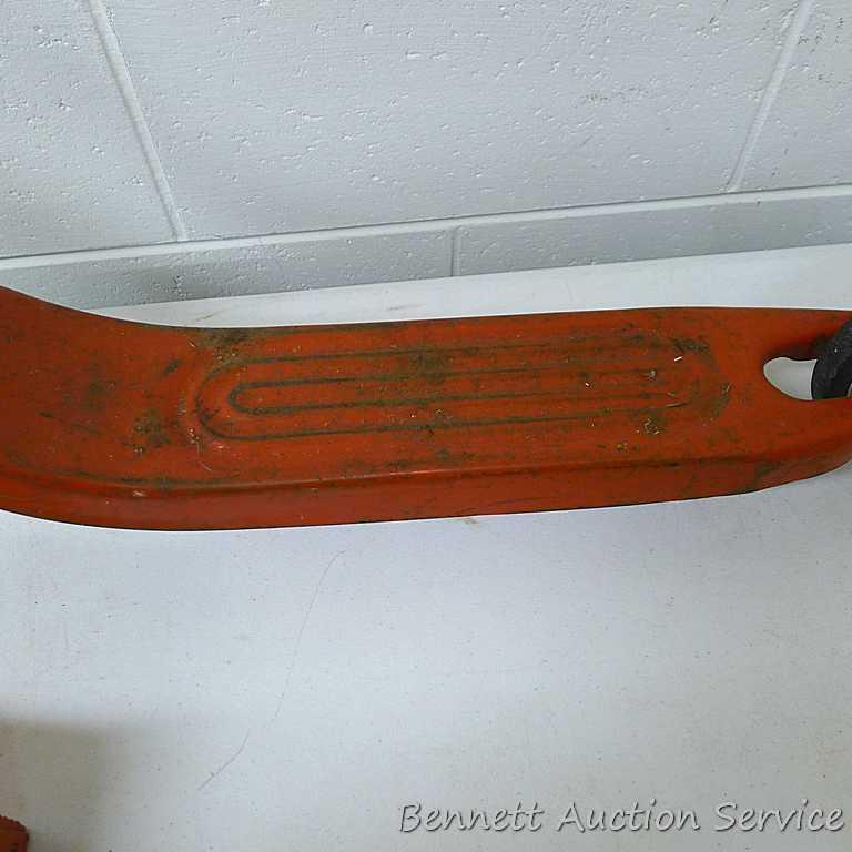 Really cute vintage Radio brand scooter measures only 28" to handle bars and is 30" long.