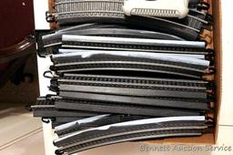 Bachmann E-Z Track System & Pier Set with manuals for model railroad. HO scale track pieces are each