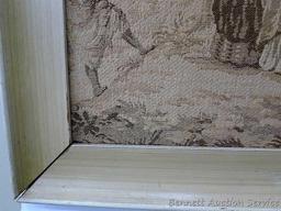 Beautiful detailed tapestry made in Belgium has a wooden frame and is 22" x 41".