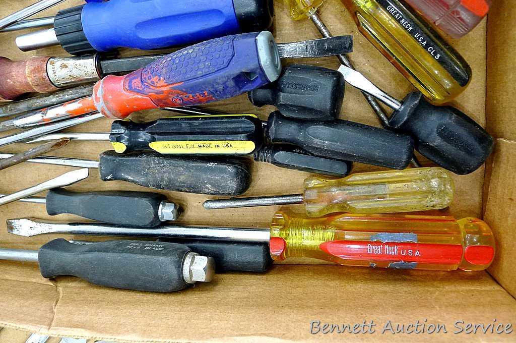 Lots of screw drivers and one 14-1/2" pry type bar.