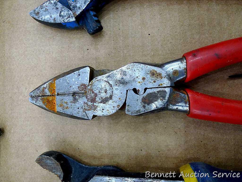Vise Grip 10" slip joint pliers; Crescent 10" adjustable wrench; Crescent 6" adjustable wrench;