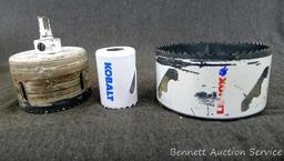 Kobalt hole saws up to 4" diameter.
