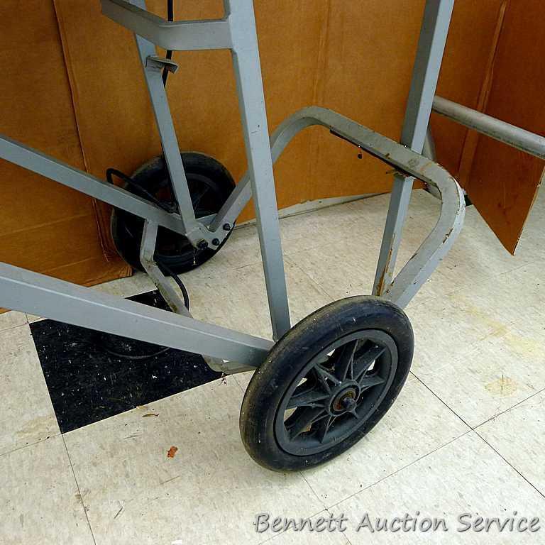 DeWalt 12" double bevel sliding compound miter saw is 36" long. It is bolted to a Ridgid AC9940