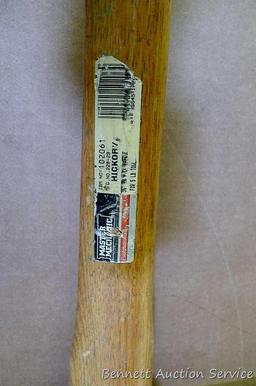 Master Mechanic 36" pick axe with hickory handle. Blade is 22-1/2" long.