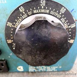 Vintage Staco 3PN 501 voltage dial is 5-1/4" x 6" x 5-1/2".