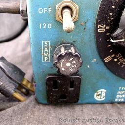 Vintage Staco 3PN 501 voltage dial is 5-1/4" x 6" x 5-1/2".