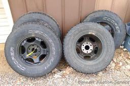 Set of Cooper Discover A/T3 tires came off of a 1998 GMC truck. 265/75R16 M+S, 116T standard load.