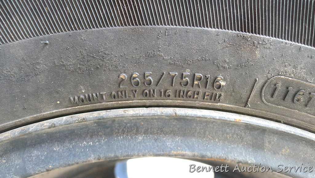 Set of Cooper Discover A/T3 tires came off of a 1998 GMC truck. 265/75R16 M+S, 116T standard load.