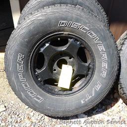 Set of Cooper Discover A/T3 tires came off of a 1998 GMC truck. 265/75R16 M+S, 116T standard load.