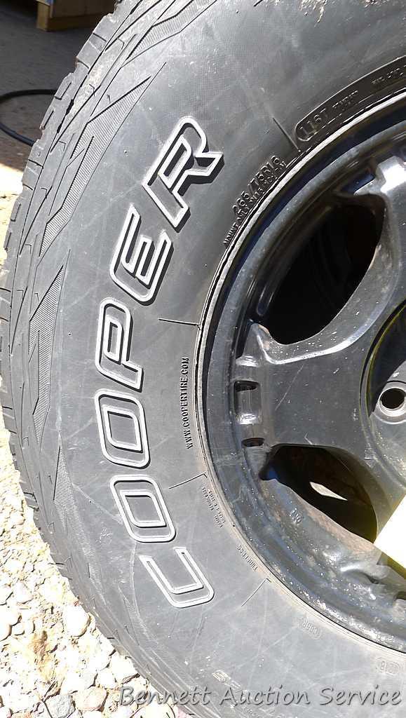 Set of Cooper Discover A/T3 tires came off of a 1998 GMC truck. 265/75R16 M+S, 116T standard load.