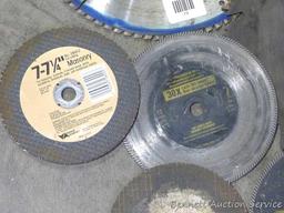 Craftsman and other 12" carbide and combination circular saw blades have 1" and 3/4" center holes;
