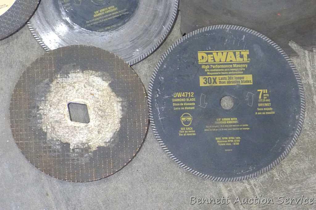 Craftsman and other 12" carbide and combination circular saw blades have 1" and 3/4" center holes;