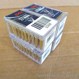 200 rounds of CCI Maxi-Mag .22 WMR, 40 gr. metal jacketed hollow point ammunition.