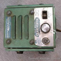 Workman model no. BX125 12v.-117v. transverter, 125 watt, 5" tall.