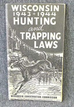 Wisconsin 1943-1944 Hunting and Trapping Laws booklet.
