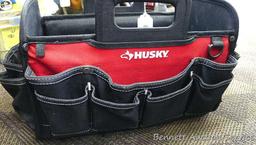Extremely handy Husky tool organizer with many compartments and pockets measure aprox. 15"x 8" x 9"