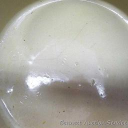 Wonderful stoneware crock or pail once held 10 lbs net of Elkhorn Brand Creamed Cottage Cheese.