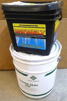 5 gallon Euclid Chemical Luster seal 300 clear, non-yellowing concrete cure and seal. Bucket of roof