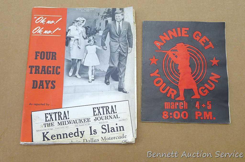Milwaukee Journal compilation of the articles about the Kennedy Assassination; prints of Presidents