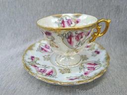 Two Royal Sealy China teacups and saucers were made in Japan. Look to be in good condition. Saucers