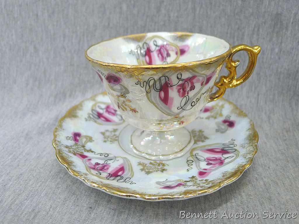 Two Royal Sealy China teacups and saucers were made in Japan. Look to be in good condition. Saucers