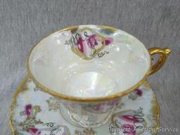 Two Royal Sealy China teacups and saucers were made in Japan. Look to be in good condition. Saucers