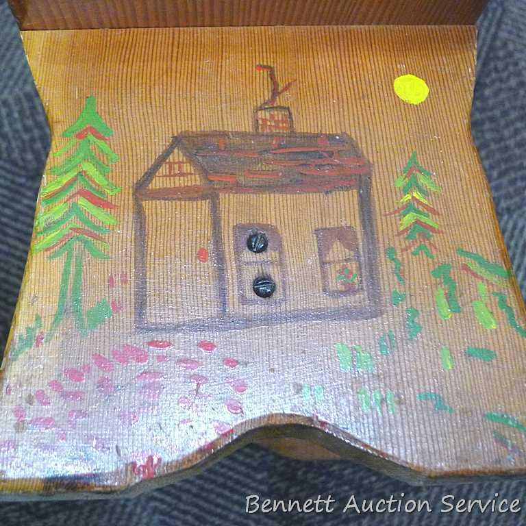 Happy Days step stool about 13" x 7" x 7".