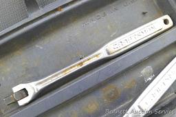 1/4" drive ratchet, T-bar, breaker bar, extensions and sockets. Most all Craftsman plus S-K and