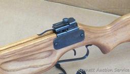 Powermaster crossbow has a nice hardwood stock and is about 3' long overall, 32" wide. Back sight