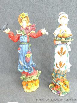 Two Lenox figurines incl Autumn Breeze Scarecrow and Pilgrim Spirit. Both come with COAs and boxes.