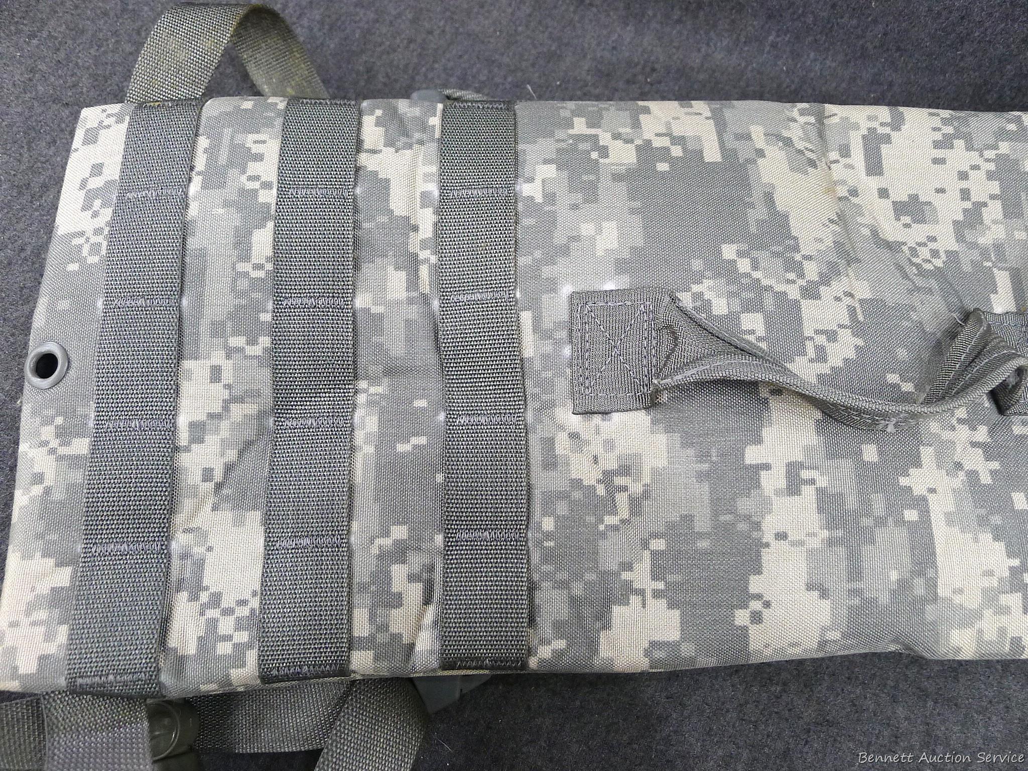 U.S. Military Hydramax water pack is in good condition and measures about 20" x 9".