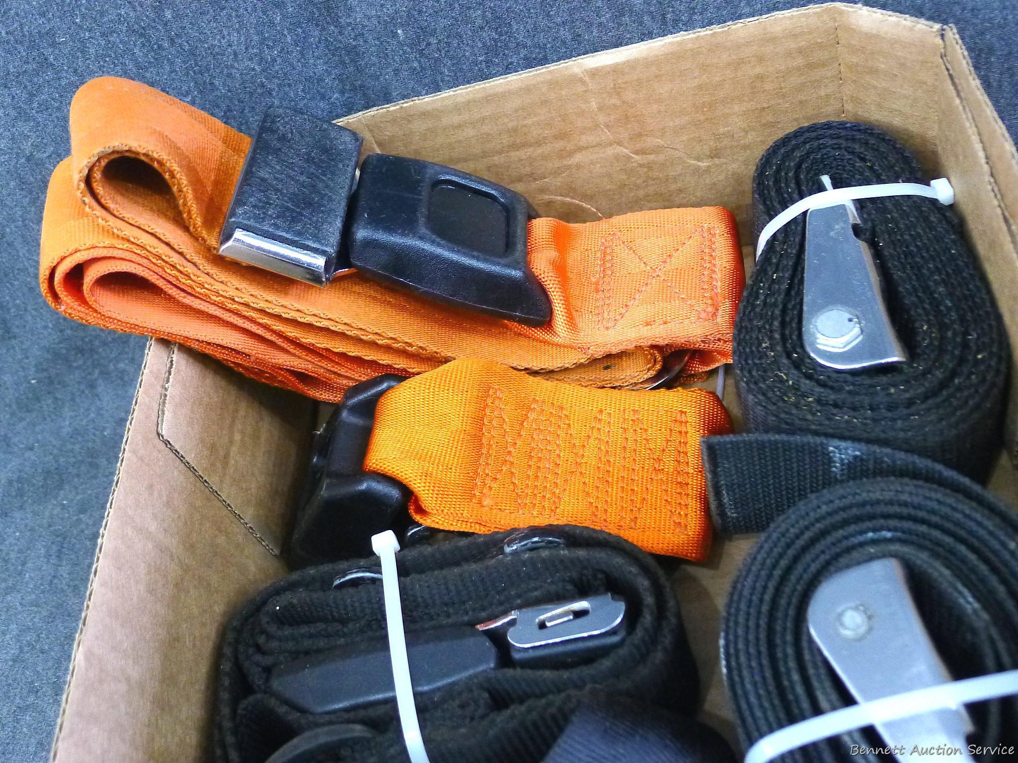Seat belt-type hardware and webbing, plus more similar.