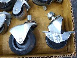 Swivel casters up to 2-1/2" diameter, some with locks.