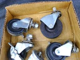 Swivel casters up to 2-1/2" diameter, some with locks.