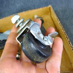 Swivel casters up to 2-1/2" diameter, some with locks.