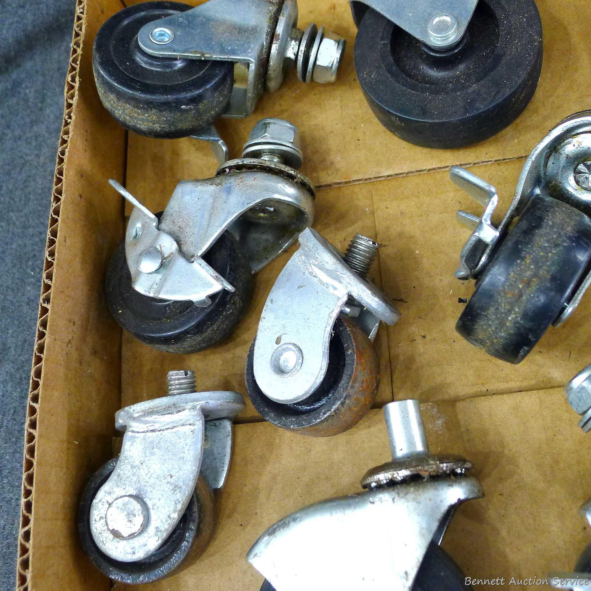 Swivel casters up to 2-1/2" diameter, some with locks.