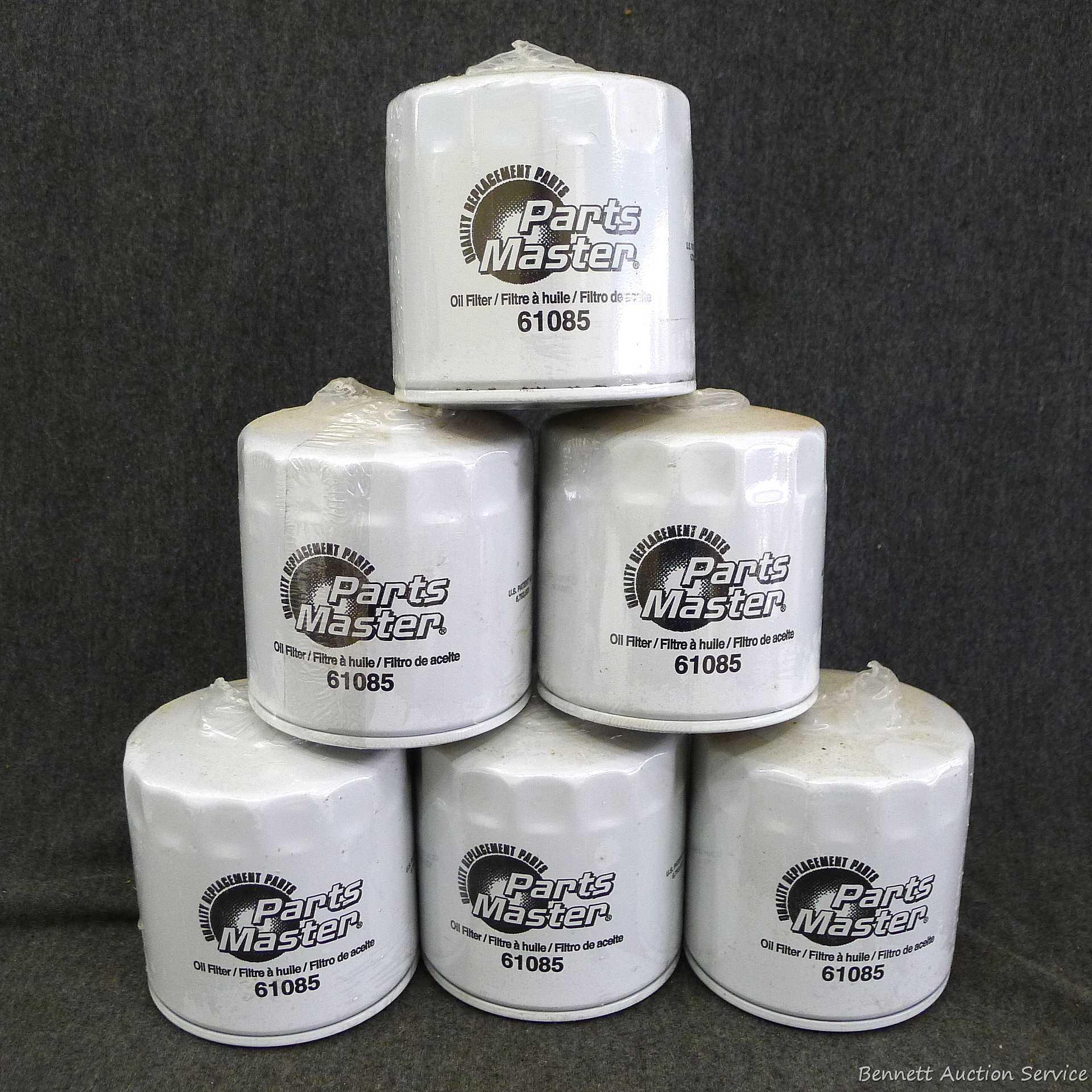Six PartsMaster oil filters No. 61085.