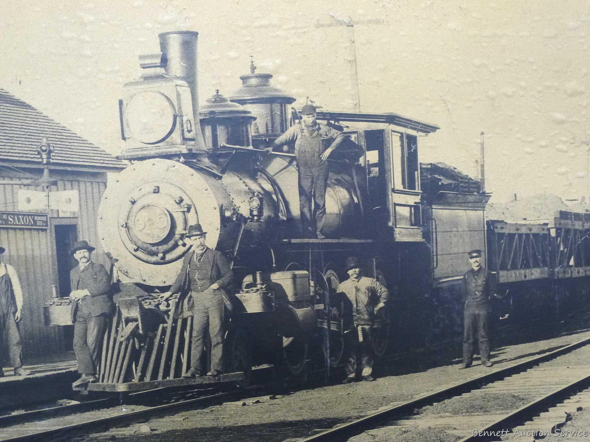 Large railroad locomotive picture is marked HTS Chumann. Train pic measures about 28" x 40" over