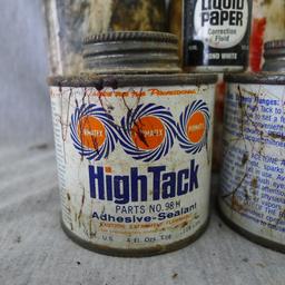 Various partials of anti-seize compound; Permatex High Tack adhesive.