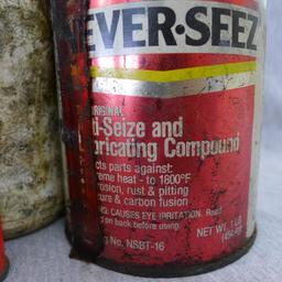 Various partials of anti-seize compound; Permatex High Tack adhesive.