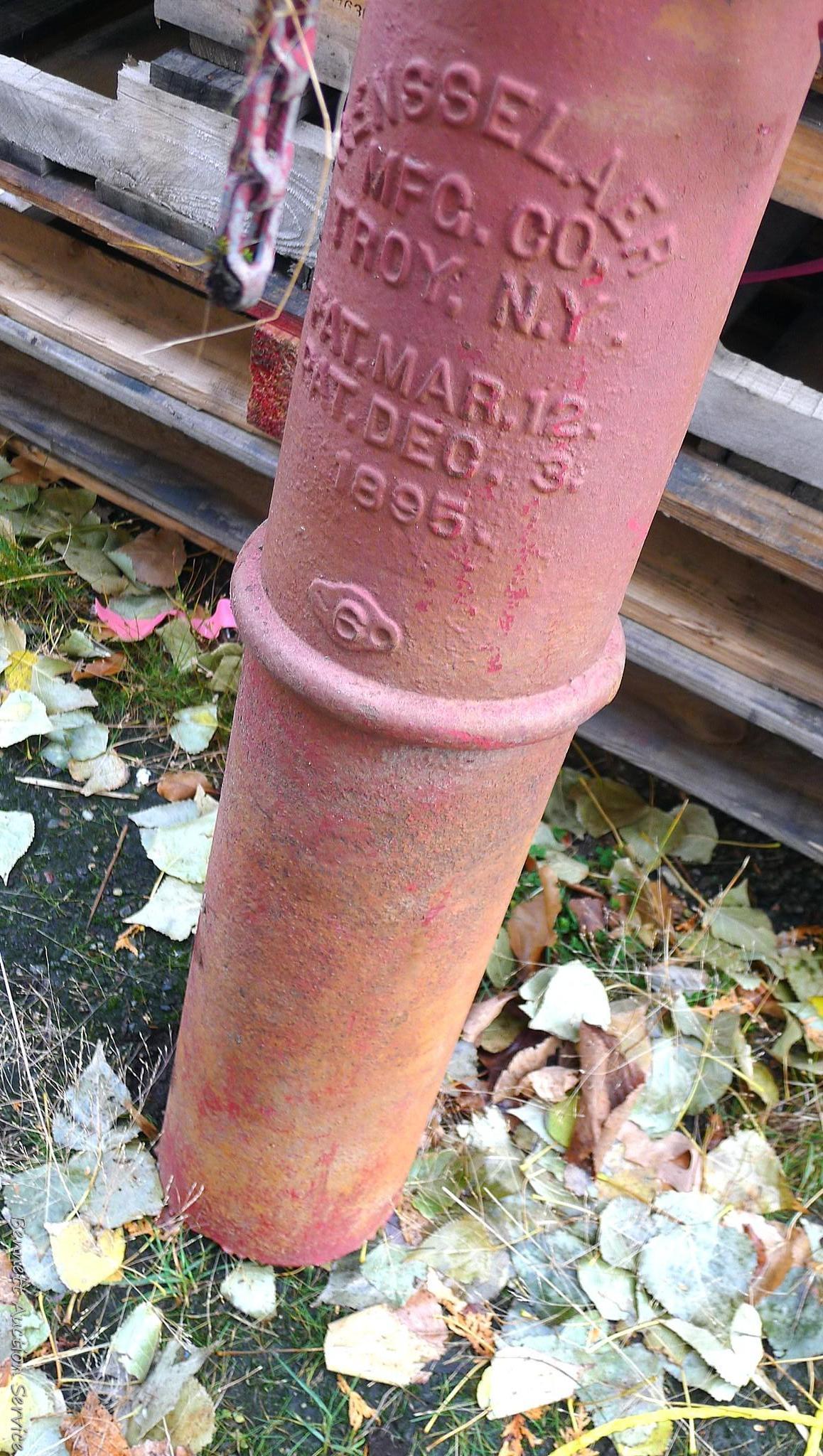 Antique fire hydrant by Rensselare, was patented 1895. Approx 4' tall and would look great in your