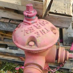 Antique fire hydrant by Rensselare, was patented 1895. Approx 4' tall and would look great in your