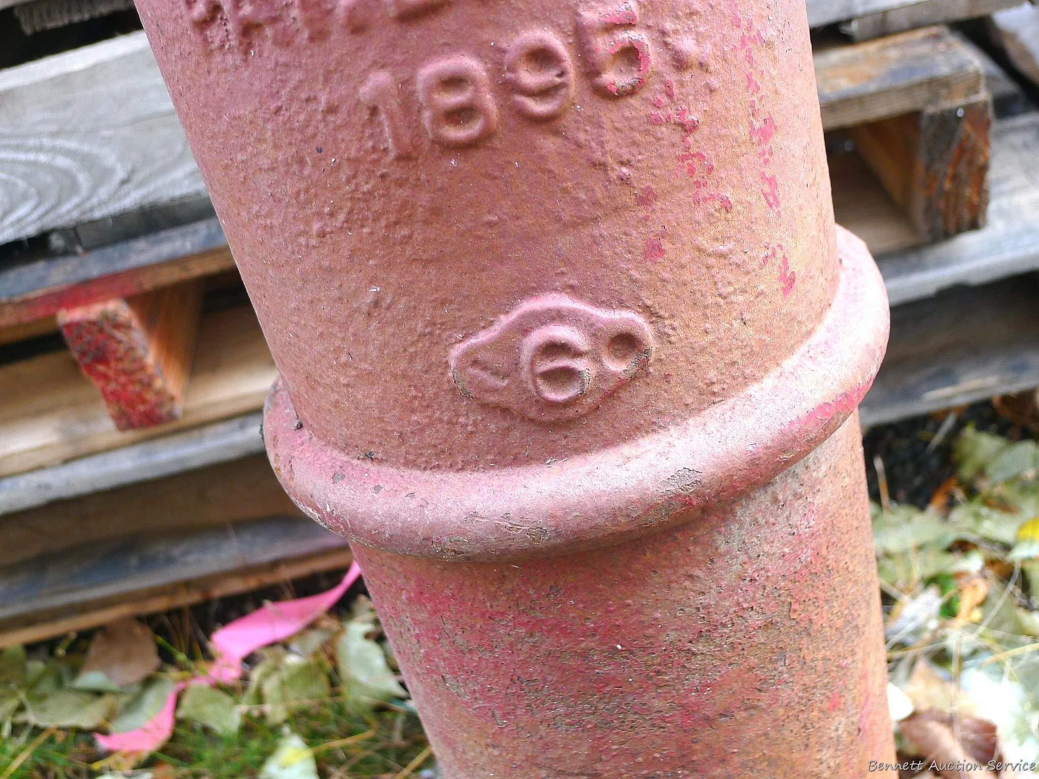 Antique fire hydrant by Rensselare, was patented 1895. Approx 4' tall and would look great in your