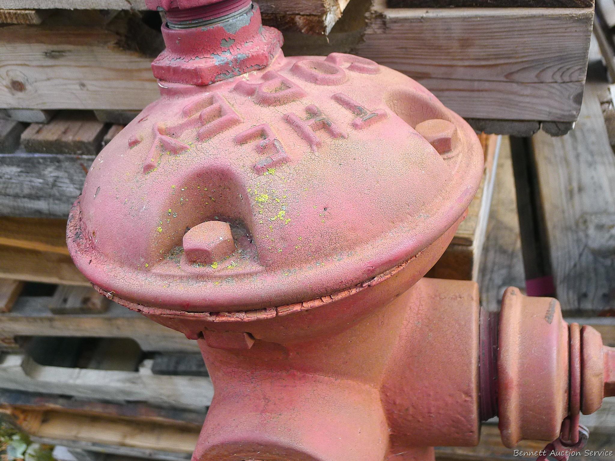 Antique fire hydrant by Rensselare, was patented 1895. Approx 4' tall and would look great in your