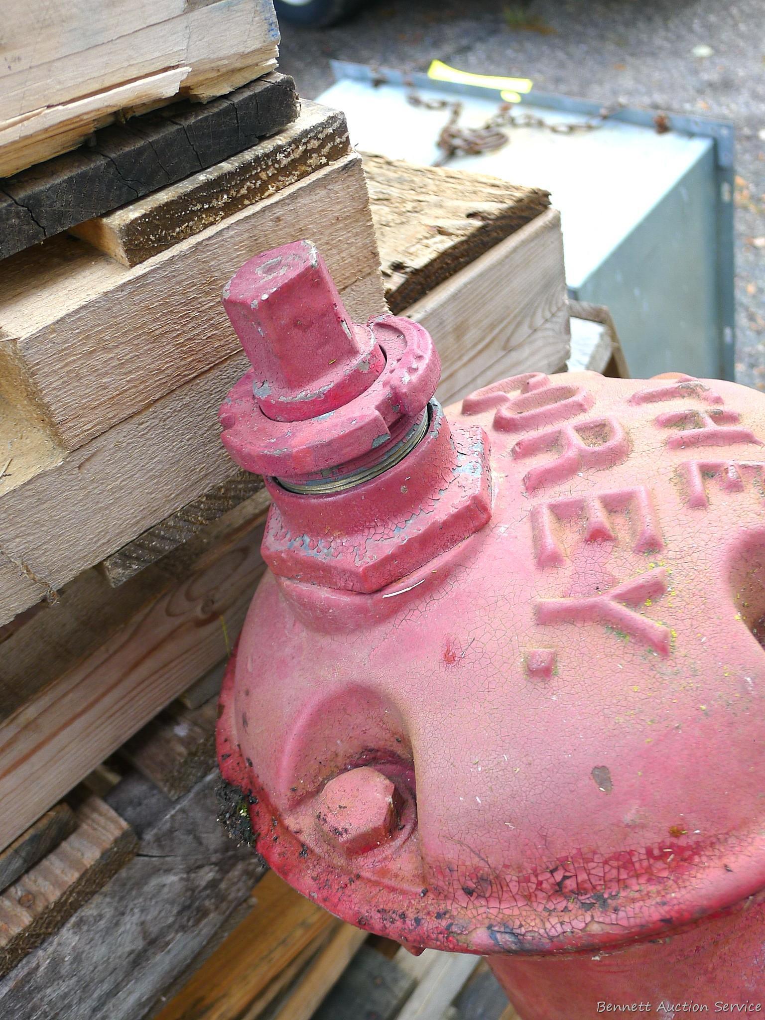 Antique fire hydrant by Rensselare, was patented 1895. Approx 4' tall and would look great in your