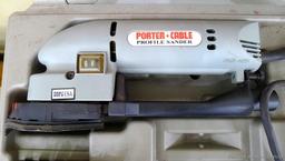 Porter Cable profile sander with case, runs.