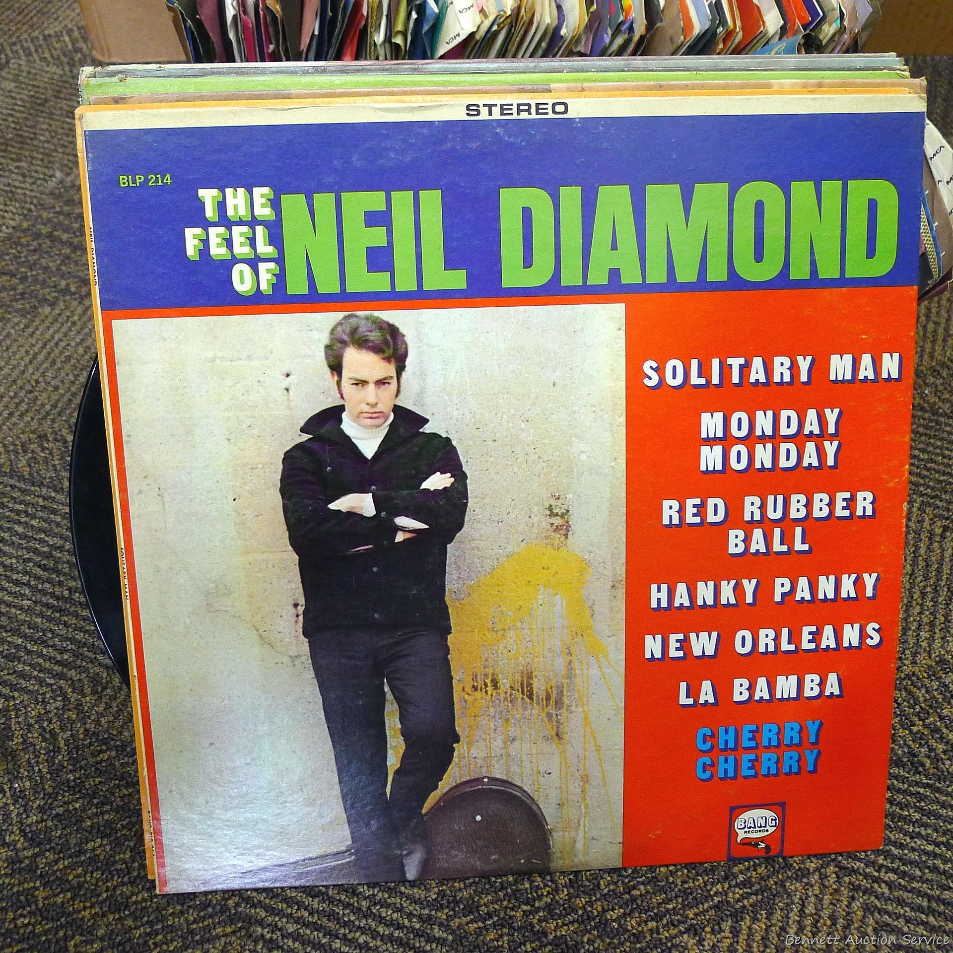 LP albums including Neil Diamond, Charlie Pride, Country Duos and many 45 records.