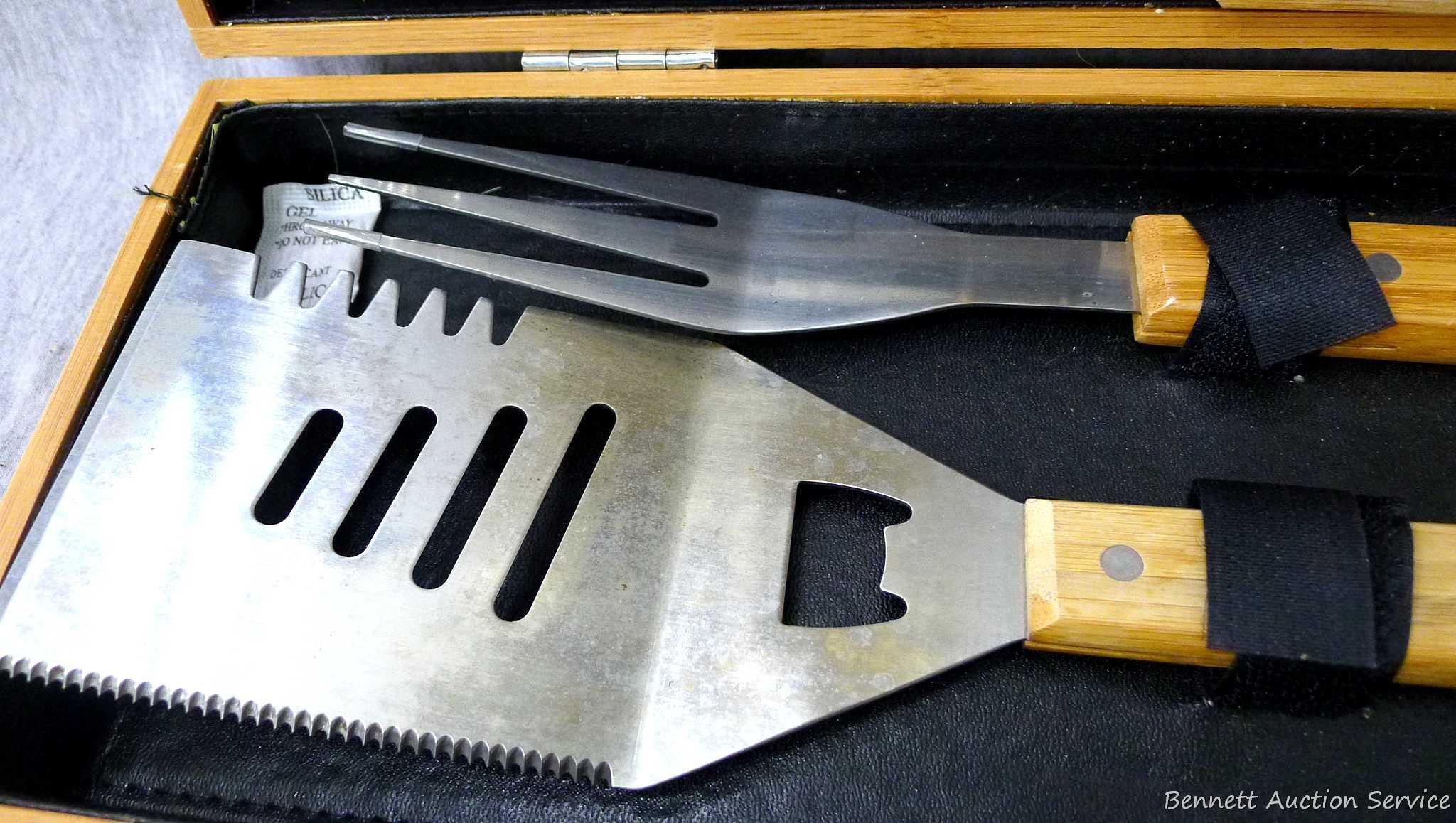 Really nice grilling set with a 13" Hillshire Farms knife with a Yorktowne blade, and a Tramontina